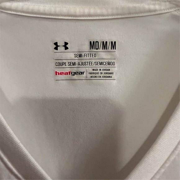 Under Armour Women's V-Neck Tee M White Short Sleeve Casual Top - Picture 6 of 8